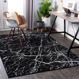 Artistic Weavers Bato Abstract Black Stone Modern Area Rug