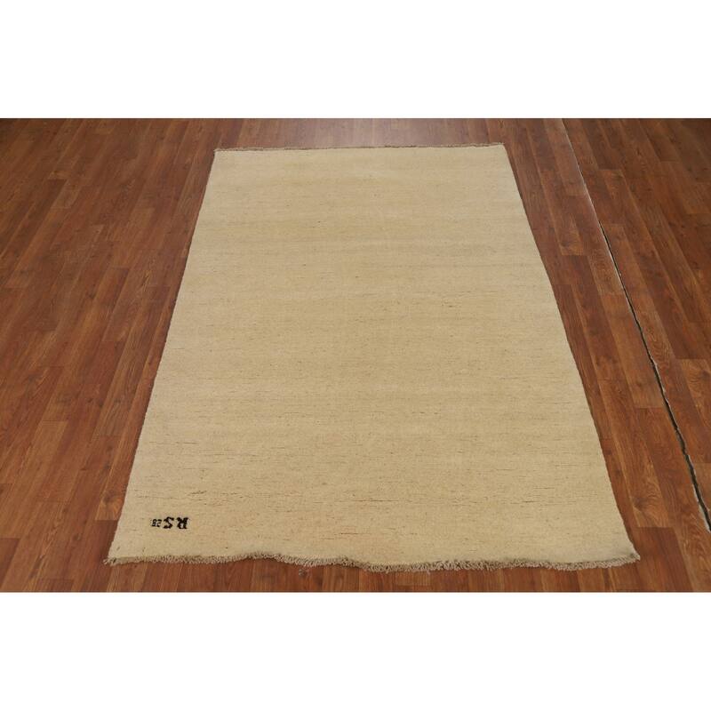 Gabbeh Modern Rug Handmade Contemporary Wool Carpet - 4'0"x 5'11"