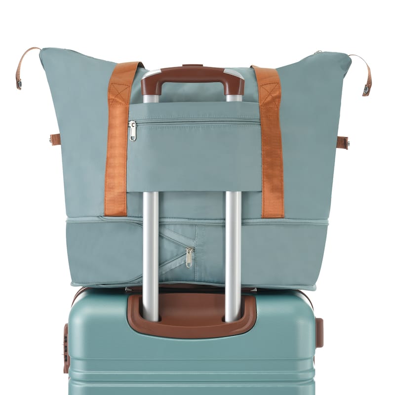 3-Piece, 24-Inch Vintage Hard-Shell Luggage Lightweight Luggage with Swivel Wheels and TSA Lock, for Boarding Travel, Green