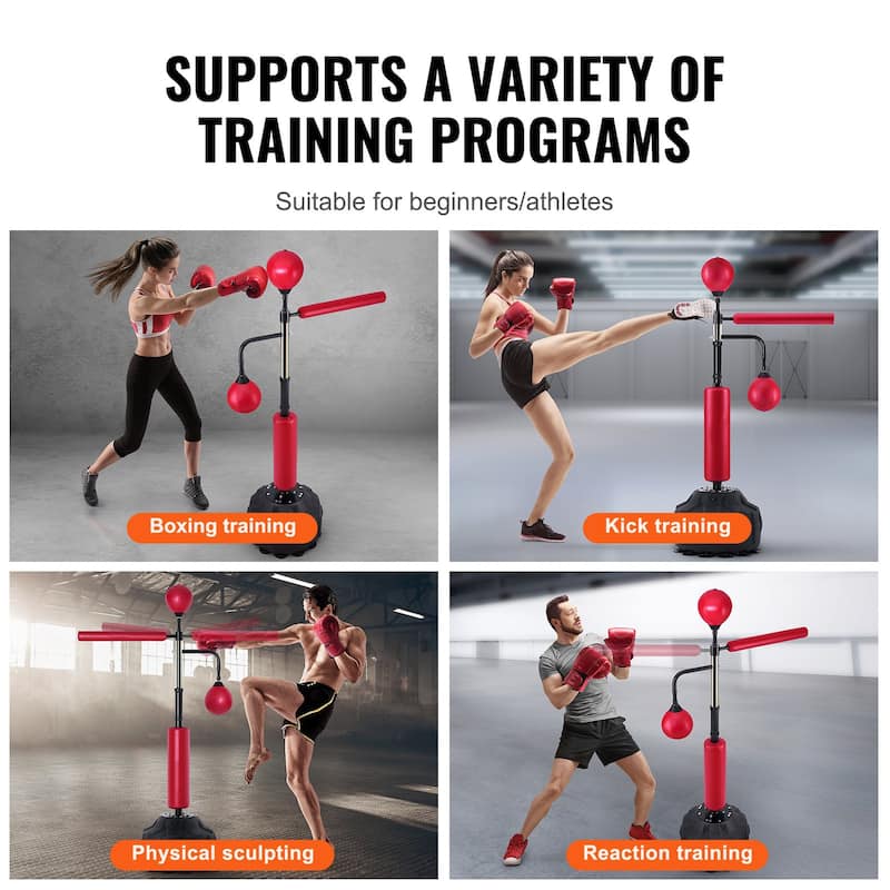 Height Adjustable Punching Bag Set with Stand and Gloves for Training - 38.0 x 18.9 x 62.2 inch