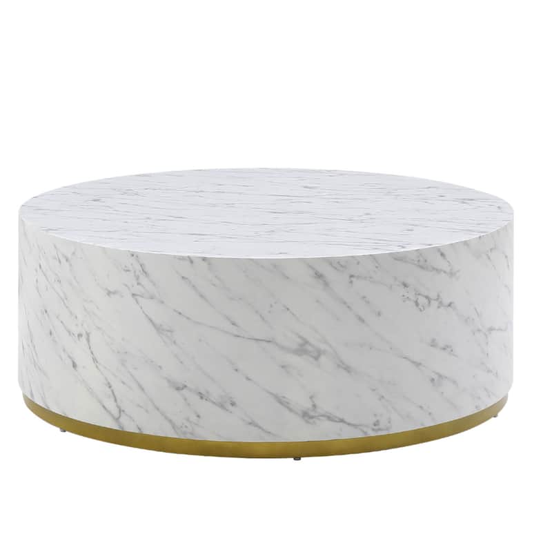 Marble Williamspace Fully Assembled Round Side Coffee Table For Living Room