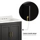preview thumbnail 6 of 8, 60" Black Bathroom Vanity Cabinet with 4 Soft-Close Doors and 5 Drawers, MDF Storage Vanity, Transitional Style