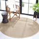 SAFAVIEH Natural Fiber Marina Basketweave Seagrass Rug - 7' x 7' Round - Natural/Beige