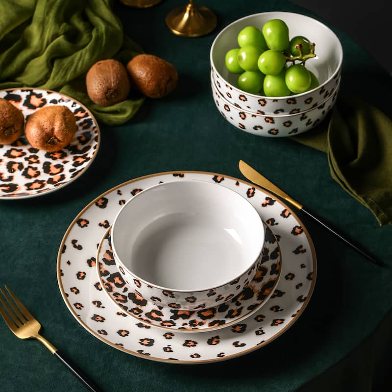 Christian Siriano Majestic Porcelain Dinnerware Set - 12 Piece