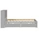 preview thumbnail 24 of 41, Twin Size Platform Bed Heavy Duty Wood Platform Bed with Bookcase Headboard and 2 Drawers, Built-in USB Port for Bedroom