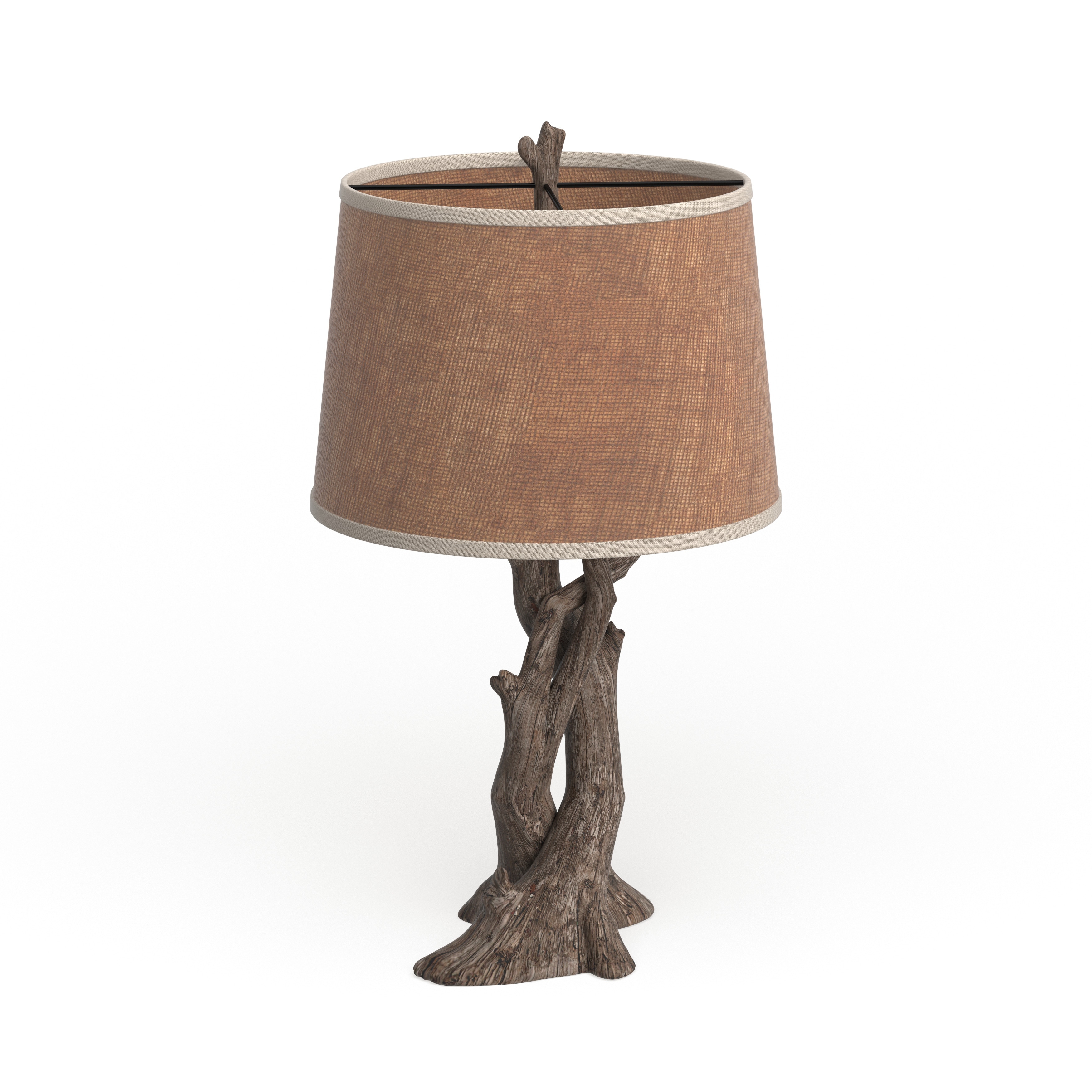 natural wood table lamp