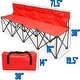 preview thumbnail 6 of 8, 6-Foot Portable Folding 4 Seat Bench with Back