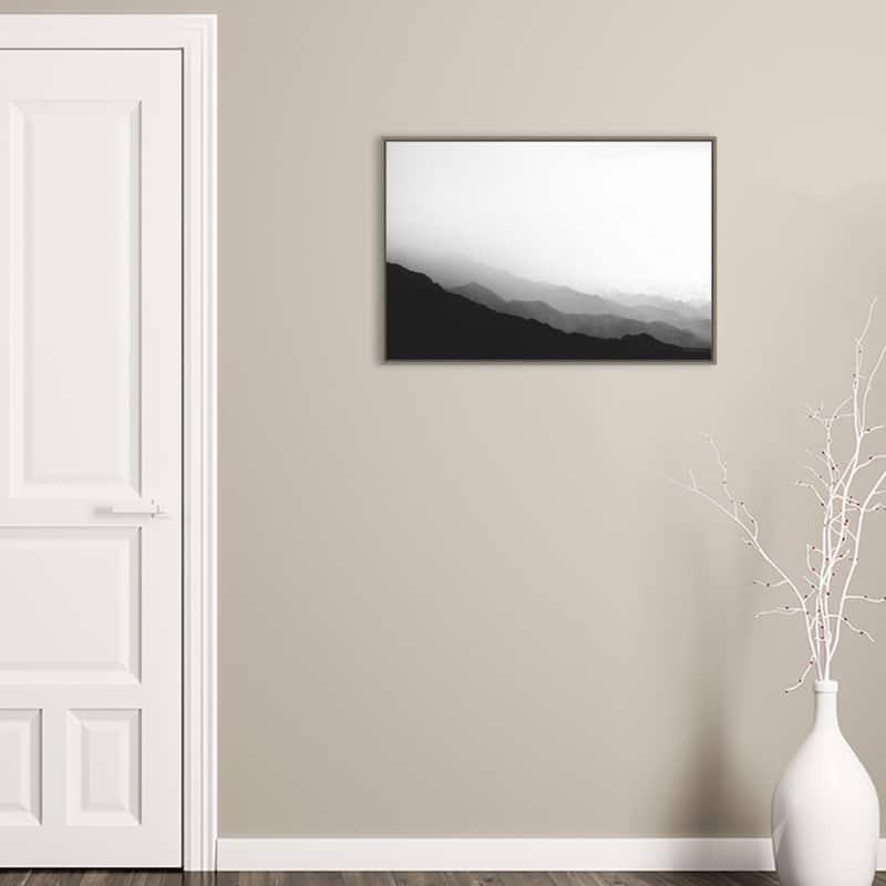 Virgin Mountains II by Laura Marshall Framed Canvas Wall Art Print - Sylvie Greywash