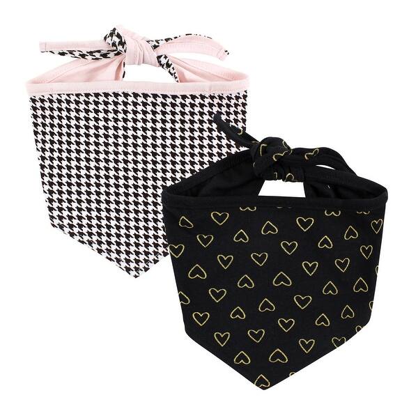 slide 1 of 1, Luvable Friends Dog Reversible Pet Dog and Cat Bandana Bibs 2pk, Houndstooth Hearts, One Size - Houndstooth Hearts - One Size One Size - Houndstooth Hearts