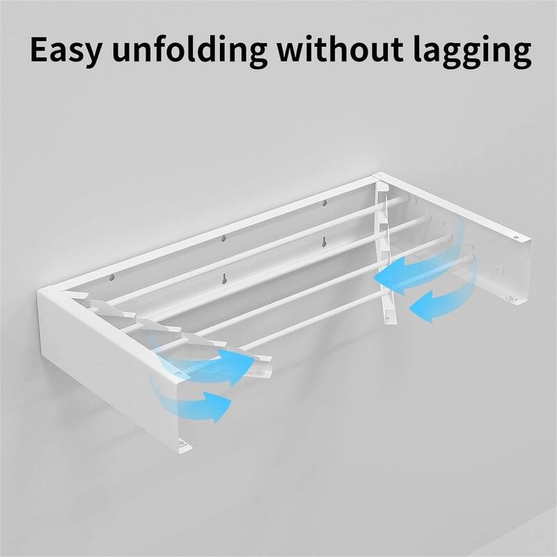 Collapsible Wall Mounted Drying Rack - 23.6" Wide