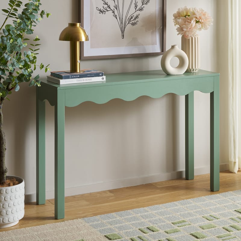 SAFAVIEH Home Lilith Wave Console Table - 43"W x 14"D x 30"H - Sage