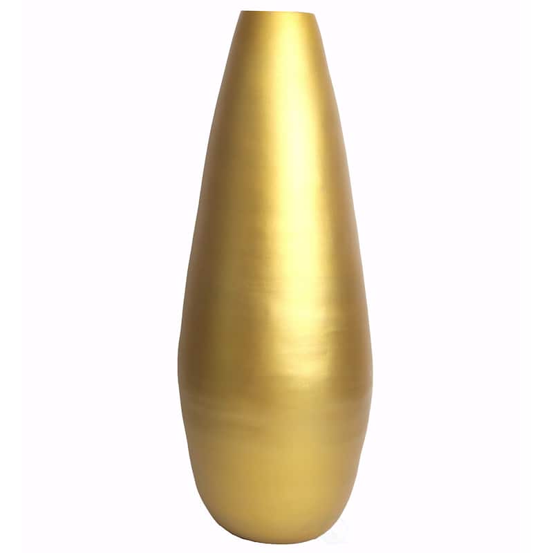 31.5" Spun Bamboo Tall Floor Vase - Sleek Matte Finish, Elegant Home Decoration, Modern Accent Piece, Living Room Decor
