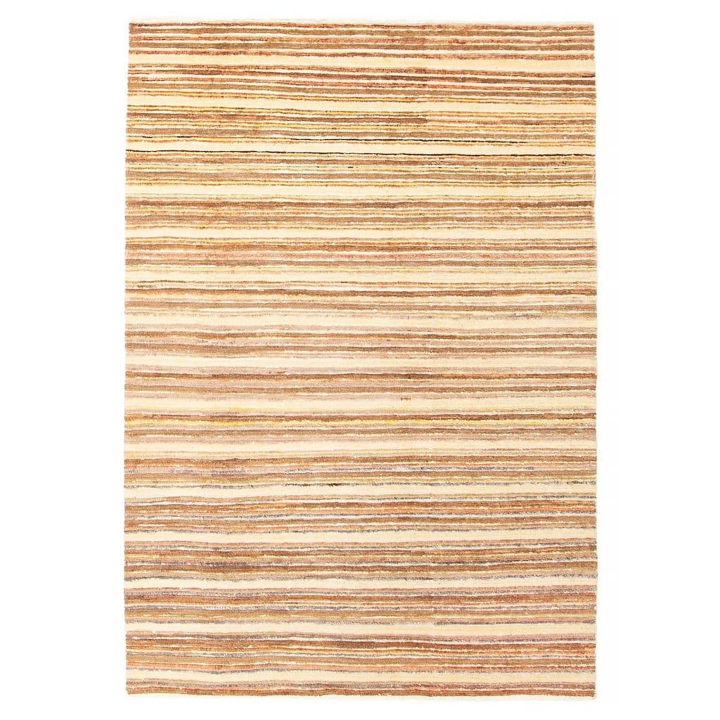 ECARPETGALLERY Hand-knotted Peshawar Ziegler Khaki Wool Rug - 4'1 x 6'0