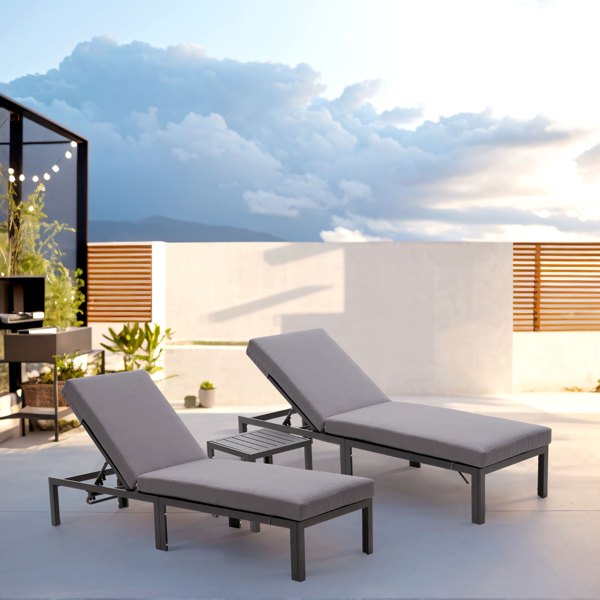 aluminum outdoor lounger
