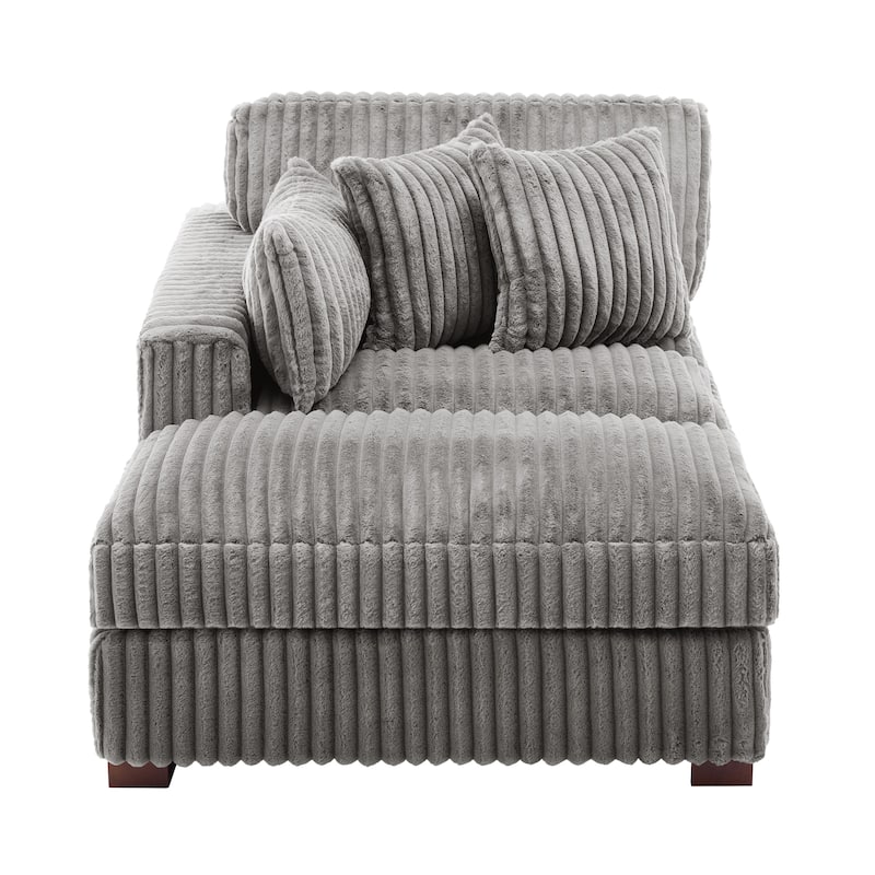 Modern Indoor Chaise Lounge Couch with Pillows