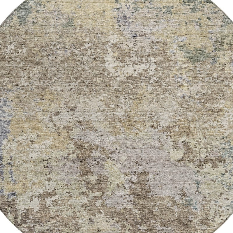 HomeRoots Abstract Transitional Rectangle Outdoor Rug