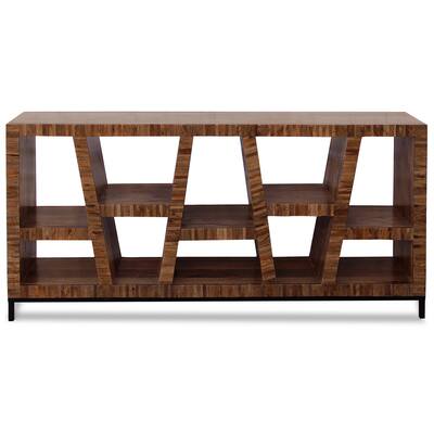 Harp & Finial Leeds Dark Walnut with Iron Base Bookcase