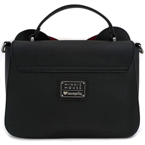 loungefly faux leather minnie mouse crossbody bag
