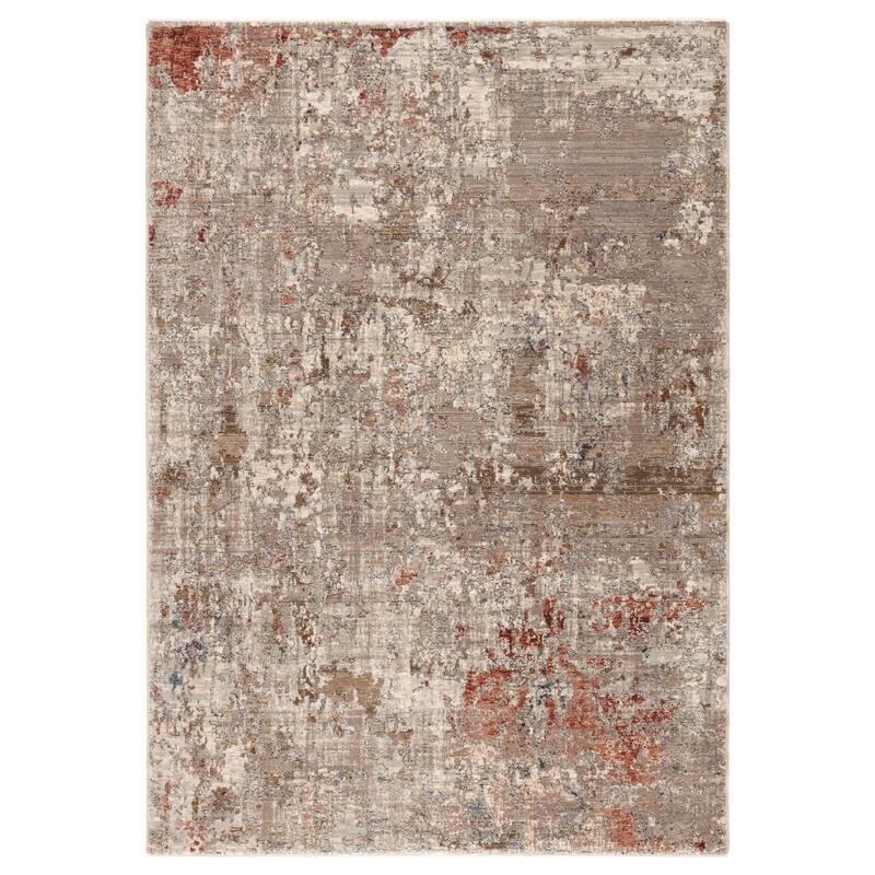 Cammila Abstract Tan/ Rust Area Rug - 4' x 6'