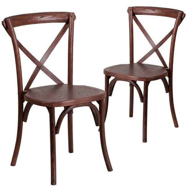Shop 2pk Stackable Wood Cross Back Chair Dining Room Seating