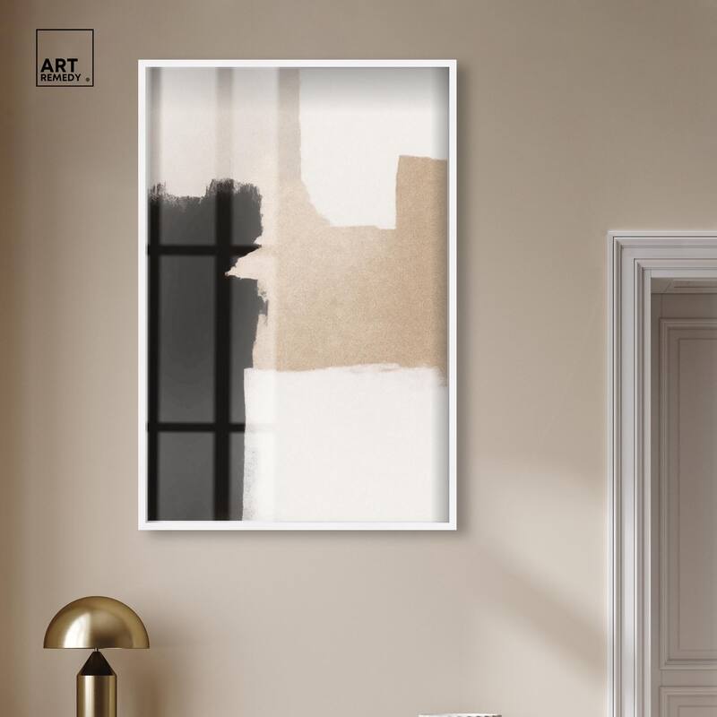 Beige and Black I Shadowbox by Art Remedy
