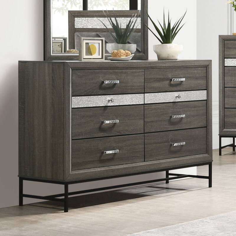 Furniture of America Heinisk Contemporary Grey 8-Drawer Dresser - Grey