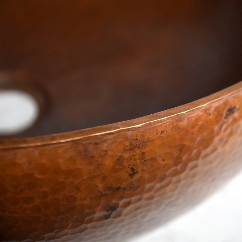 Native Trails Maestro Oval 17-1/4" Copper Vessel Bathroom Sink