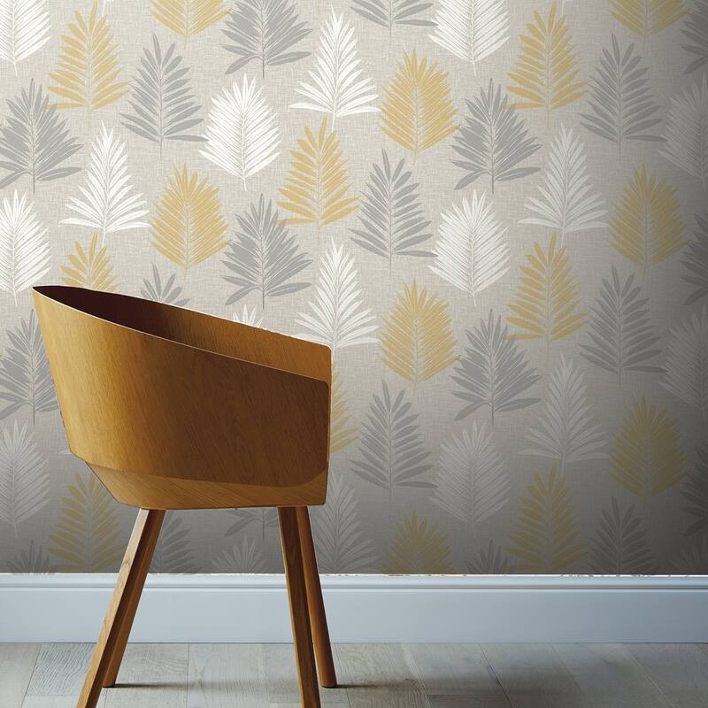 Arthouse Willis Mustard Palm Frond Wallpaper