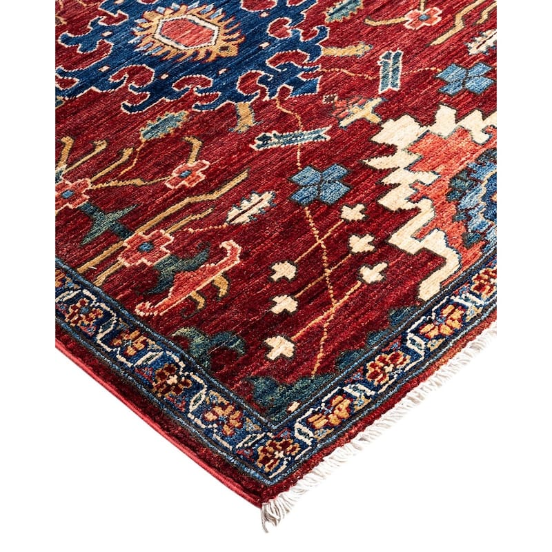 Serapi One-of-a-Kind Hand-Knotted Runner Rug - Red, 2' 8" x 9' 9" - 2' 8" x 9' 9"