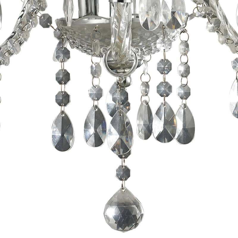 Elk Home Theatre Clear 16 Inch Wide 3 Light Chandelier