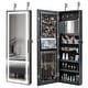 preview thumbnail 1 of 29, Costway Door Wall Mount Touch Screen LED Light Mirrored Jewelry - See Details Black