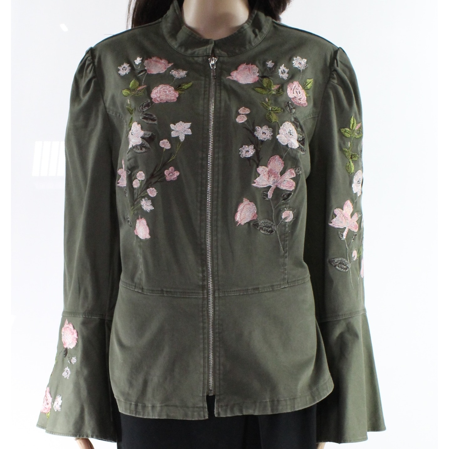 plus size olive green coat