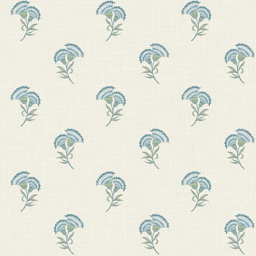 Seabrook Designs Lotus Branch Floral Nonwoven Unpasted Wallpaper