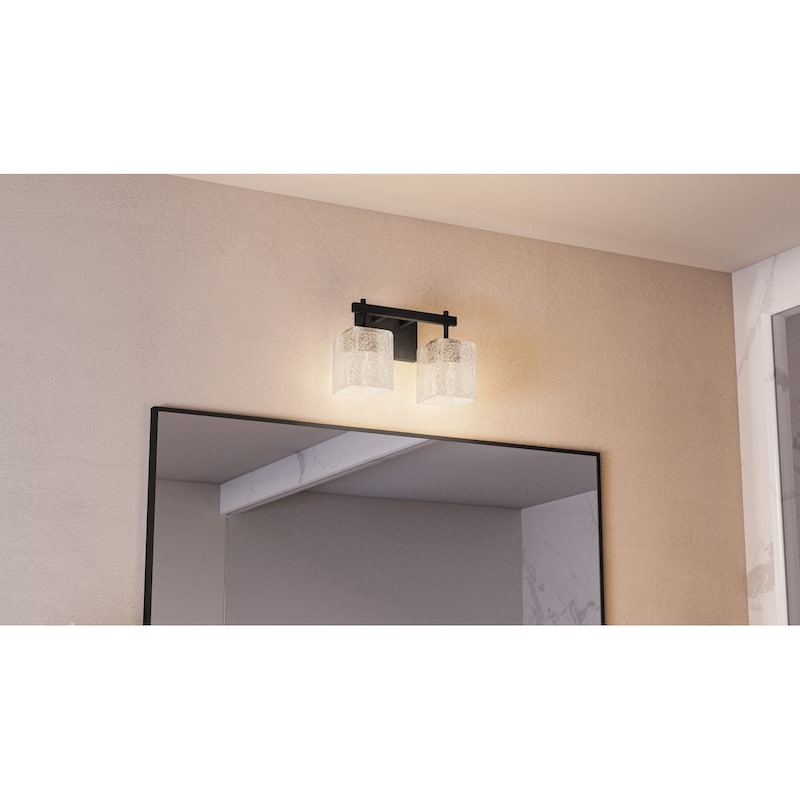 Brenthouse 2-Light Matte Black Bath Light