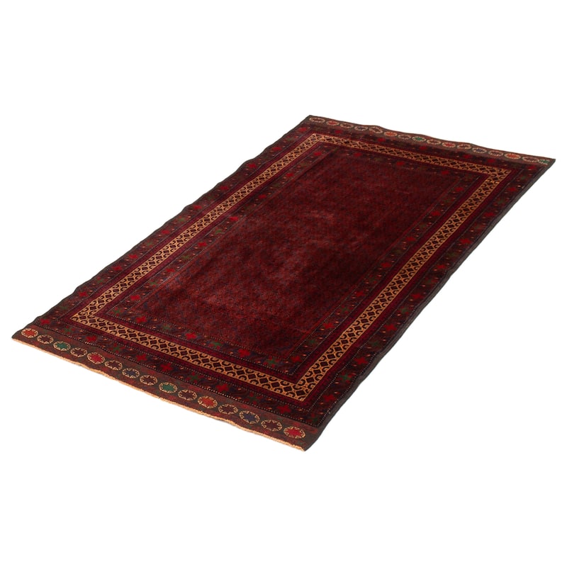 Teimani Red Rug 3'11" x 6'9" - 3'11 x 6'9
