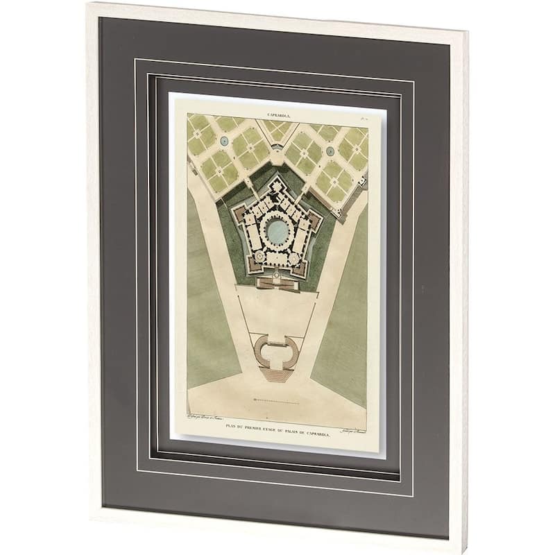 Plan Du Palais De Caprarola Framed Art Print