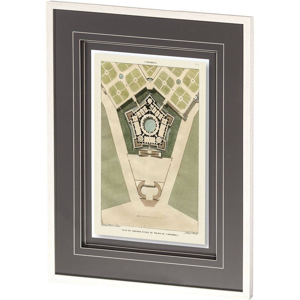 Plan Du Palais De Caprarola Framed Art Print