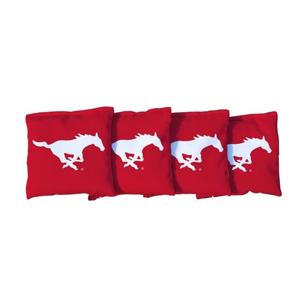 slide 2 of 3, Southern Methodist University Mustangs Red Cornhole Bags All-Weather Resin Filled