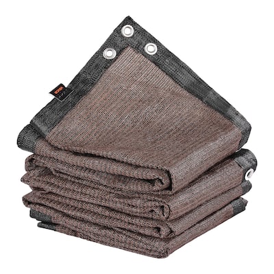10x12 FT HDPE Shade Cloth for Outdoor Use 90% UV Block Mesh Screen with Grommets & Ties - 10 x 12 ft