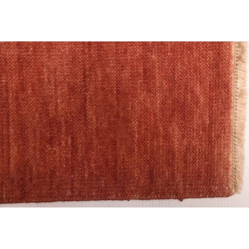 ECARPETGALLERY Hand-knotted Pak Finest Gabbeh Copper Wool Rug - 10'0 x 14'1