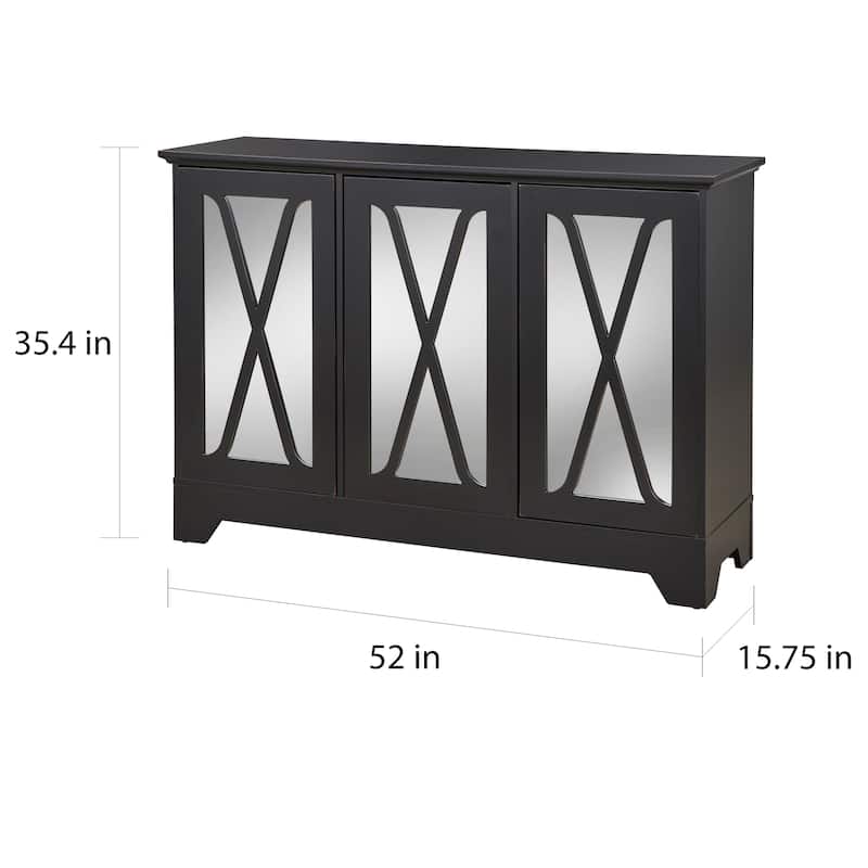 Simple Living Reflections Mirrored Front Buffet/ Console