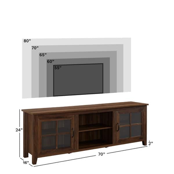 dimension image slide 3 of 4, Walker Edison Dornbirn 70-inch Transitional TV Stand