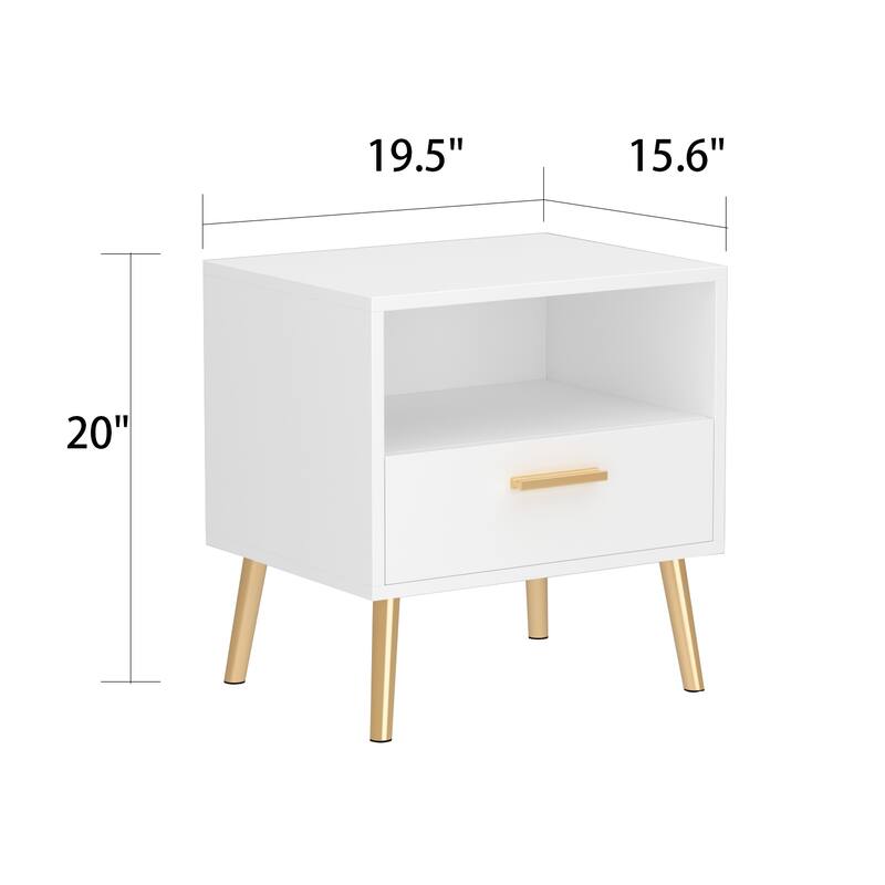 Nightstand Bedside Table Minimalist Versatile End SideTable (1 PCS)