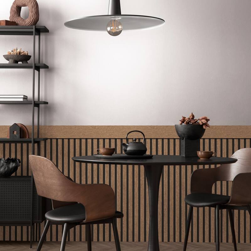 Galerie Wallcoverings Woods and Wicker Collection Dado Panel Double Width Matte Finish Vinyl on Non-woven Wallpaper Roll