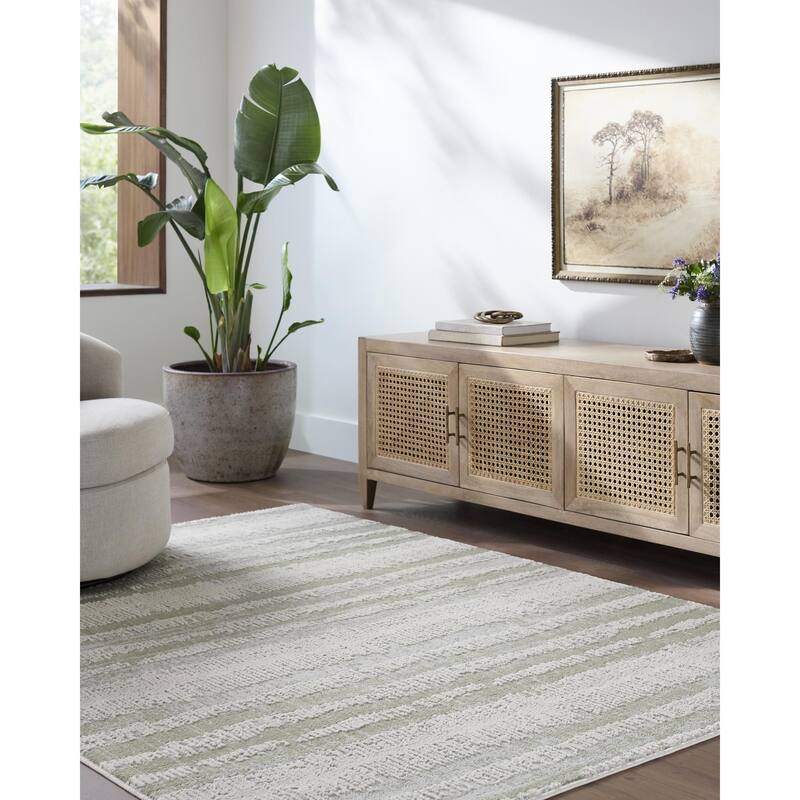 Livabliss Siyah Modern & Contemporary Area Rug - Light Sage - 5'3" x 7'