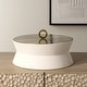 preview thumbnail 2 of 3, Uttermost Luxe White Shagreen Round Box - 5.5'' H X 10'' W X 10'' D