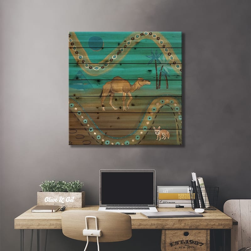 Mirage Print On Wood by Magali Modoux - Multi-Color