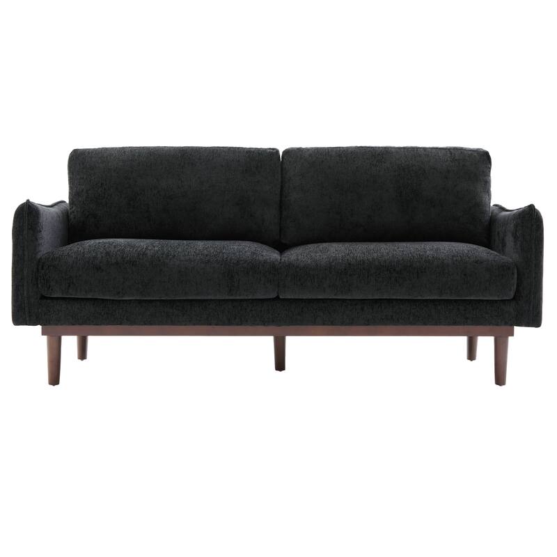 Roomfitters Modern Chenille Loveseat Sofa with Stitched Armrests, 2-Seater Couch