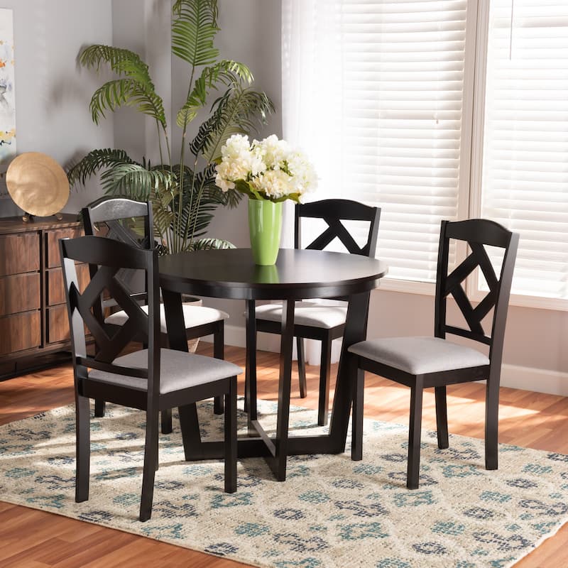 Morigan Modern and Transitional 5-Piece Wood Dining Set