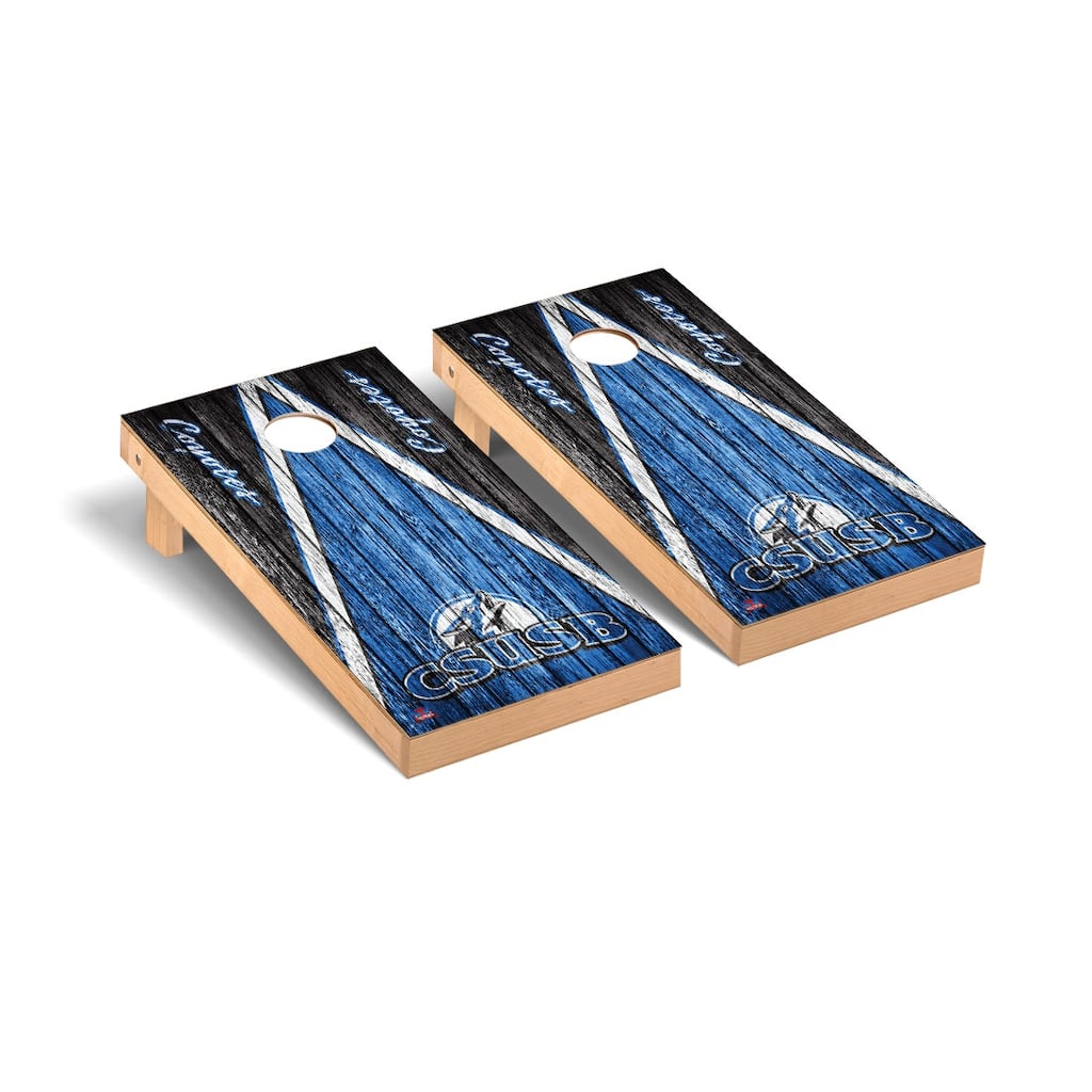 Cal State San Bernardino Coyotes Triangle Cornhole Board Set